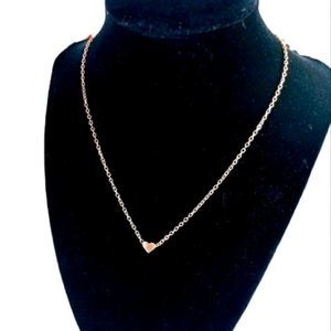 Floating Heart Gold Pendant Necklace